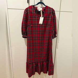 Dondolo Red Plaid Christmas Village Dress